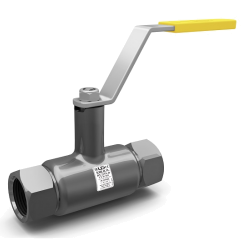 Кран шаровой полнопроходной LD КШЦМ DN015 PN40, Сталь 20 / Нерж. сталь 1.4021 / PTFE, резьба/резьба