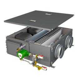 Компактная приточная установка КЭВ-ПВУ165W (1650 м3/ч, 48 кВт)