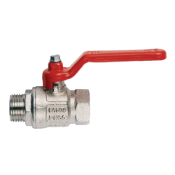 ITAP 091 
Кран шаровой IDEAL красной стальной ручкой-рычагом внутр./нар. резьба Dn 1/2" Pn 50