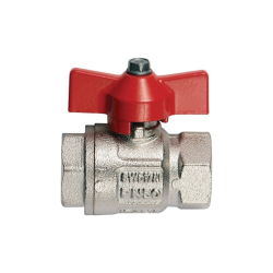 ITAP 092 
Кран шаровой IDEAL с красной алюминиевой ручкой -"бабочка" внутр./внутр. резьба Dn 1/2" Pn 50