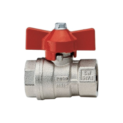 ITAP 118 Кран шаровой VIENNA с красной алюминиевой ручкой -"бабочка" внутр./внутр. резьба Dn 1/2" Pn 30